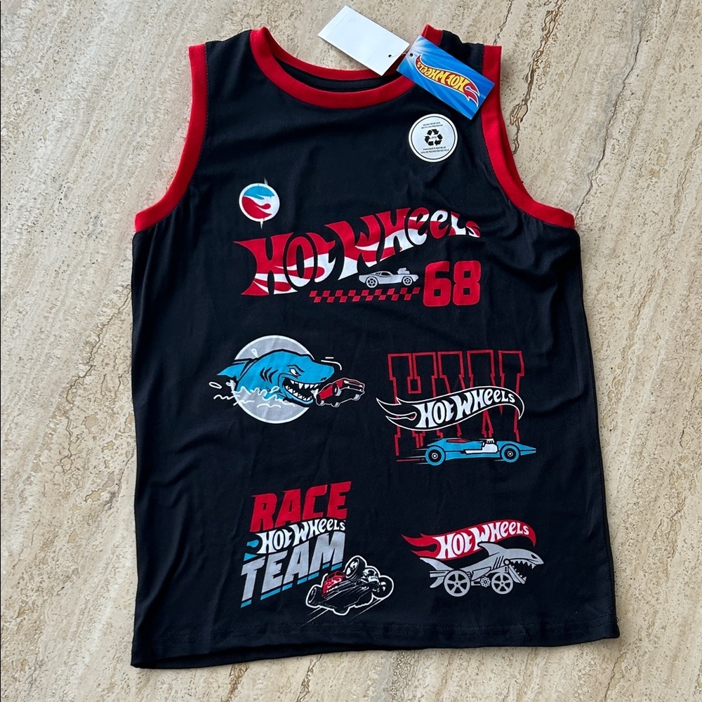 NEW 🆕 Hot Wheels Kids Black Tank Top 10-12 years